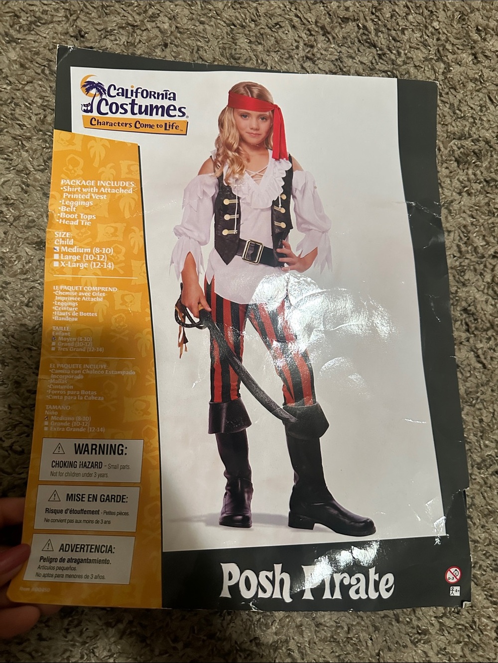 California Costumes Posh Pirate Kids Crossplay, Halloween Costume